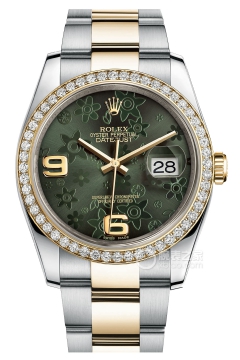 Rolex LADY-DATEJUST 116243-72603 Green Floral Pattern Dial(11624372603GreenFloralPatternDial) <em>watch</em>