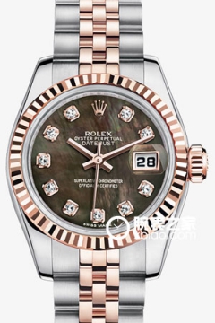 Rolex LADY-DATEJUST 179171 Black Mother of Pearl Dial with Diamonds(179171BlackMotherofPearlDialwithDiamonds) <em>watch</em>