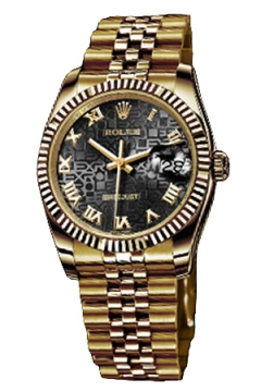 Rolex LADY-DATEJUST 116238 Black Patterned Design Dial(116238BlackPatternedDesignDial) <em>watch</em>