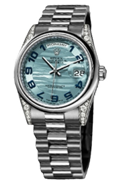 Rolex DAY-DATE 118206 Blue Wave Pattern(118206BlueWavePattern) <em>watch</em>