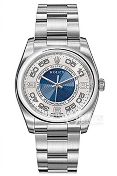 Rolex OYSTER PERPETUAL 116000 Silver Dial with Blue Concentric Pattern(116000SilverDialwithBlueConcentricPattern) <em>watch</em>
