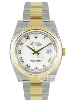 Rolex DATEJUST 116233 White Dial with Roman Numerals(116233WhiteDialwithRomanNumerals) <em>watch</em>
