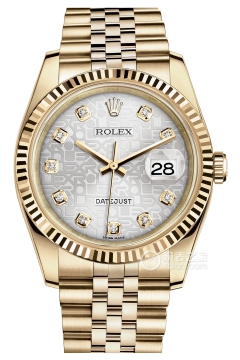 Rolex DATEJUST 116238 Silver Floral Pattern Dial with Diamond Markers(116238SilverFloralPatternDialwithDiamondMarkers) <em>watch</em>
