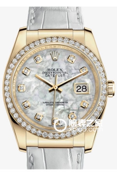Rolex LADY-DATEJUST 116188 White Strap Mother of Pearl Dial with Diamonds(116188WhiteStrapMotherofPearlDialwithDiamonds) <em>watch</em>
