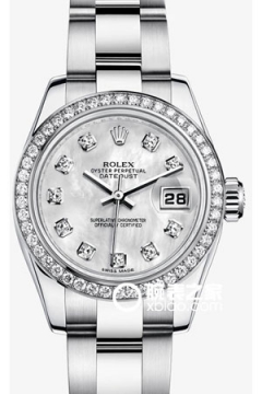 Rolex LADY-DATEJUST 179384 White Mother of Pearl Dial with Diamonds(179384WhiteMotherofPearlDialwithDiamonds) <em>watch</em>