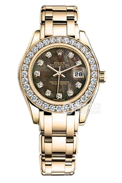 Rolex PEARLMASTER 80298 Tricolor Black Mother of Pearl Dial with Diamonds(80298TricolorBlackMotherofPearlDialwithDiamonds) <em>watch</em>