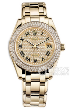 Rolex PEARLMASTER 81338 Full Pave Diamond Dial(81338FullPaveDiamondDial) <em>watch</em>
