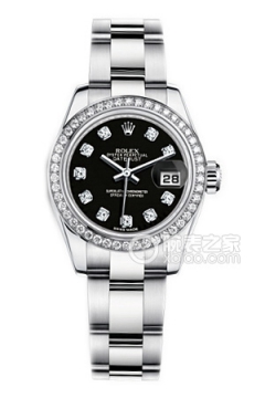 Rolex LADY-DATEJUST 179384 Black Dial with Diamonds and Oyster Bracelet(179384BlackDialwithDiamondsandOysterBracelet) <em>watch</em>