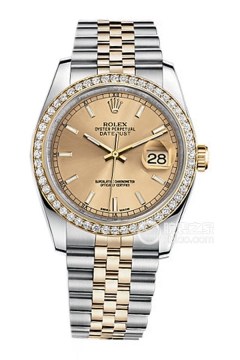 Rolex DATEJUST 116243 Gold Dial with Diamond Bezel and Commemorative Bracelet(116243GoldDialwithDiamondBezelandCommemorativeBracelet) <em>watch</em>