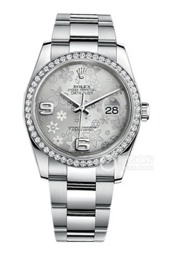 Rolex DATEJUST 116244-0005 Silver Floral Pattern Dial(1162440005SilverFloralPatternDial) <em>watch</em>