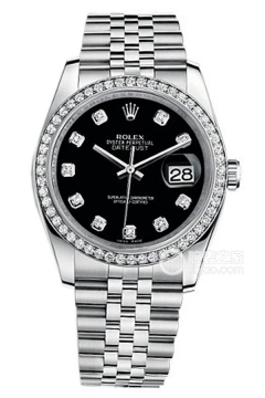 Rolex DATEJUST 116244 Black Dial with Diamonds and Commemorative Bracelet(116244BlackDialwithDiamondsandCommemorativeBracelet) <em>watch</em>