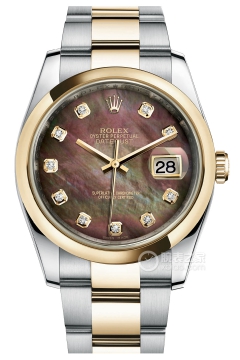Rolex DATEJUST 116203(Black Mother of Pearl Dial with Diamonds)(116203BlackMotherofPearlDialwithDiamonds) <em>watch</em>