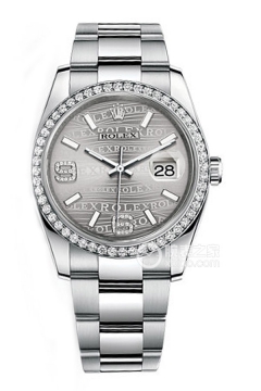 Rolex DATEJUST 116244铑白色波浪纹盘(116244铑白色波浪纹盘) <em>watch</em>