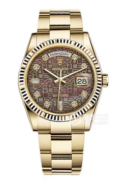 Rolex DAY-DATE 118238 Black Mother of Pearl Commemorative Pattern Dial with Diamonds and Oyster Bracelet(118238BlackMotherofPearlCommemorativePatternDialwithDiamondsandOysterBracelet) <em>watch</em>