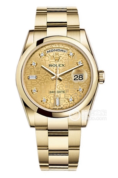 Rolex DAY-DATE 118208 Champagne Commemorative Pattern with Diamonds(118208ChampagneCommemorativePatternwithDiamonds) <em>watch</em>