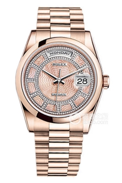 Rolex DAY-DATE 118205(Pink Mother of Pearl with Diamonds)(118205PinkMotherofPearlwithDiamonds) <em>watch</em>