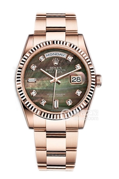 Rolex DAY-DATE 118235 Black Mother of Pearl Dial with Diamonds and Oyster Bracelet(118235BlackMotherofPearlDialwithDiamondsandOysterBracelet) <em>watch</em>