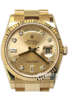 Rolex DAY-DATE 118238 Champagne Diamond Dial with Oyster Bracelet(118238ChampagneDiamondDialwithOysterBracelet) <em>watch</em>