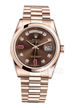 Rolex DAY-DATE 118205F(Chocolate Dial with Diamonds)(118205FChocolateDialwithDiamonds) <em>watch</em>