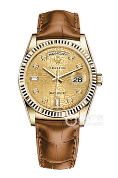 Rolex DAY-DATE 118138(Champagne Commemorative Pattern Diamond Dial)(118138ChampagneCommemorativePatternDiamondDial) <em>watch</em>