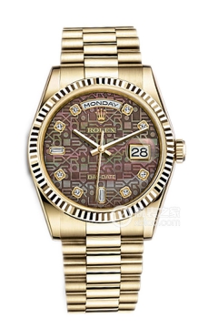 Rolex DAY-DATE 118238 Black Mother of Pearl Commemorative Pattern Dial with Diamonds(118238BlackMotherofPearlCommemorativePatternDialwithDiamonds) <em>watch</em>