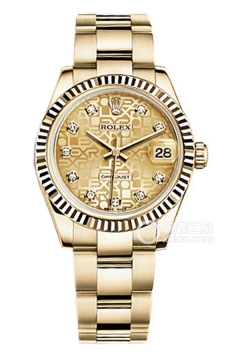 Rolex LADY-DATEJUST 178278 Gold Commemorative Pattern Dial with Oyster Bracelet(178278GoldCommemorativePatternDialwithOysterBracelet) <em>watch</em>