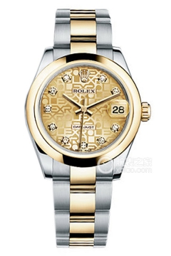 Rolex LADY-DATEJUST 178243 Champagne Commemorative Pattern Dial with Oyster Bracelet(178243ChampagneCommemorativePatternDialwithOysterBracelet) <em>watch</em>
