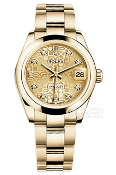 Rolex LADY-DATEJUST 178248 Gold Commemorative Pattern Dial with Diamonds and Oyster Bracelet(178248GoldCommemorativePatternDialwithDiamondsandOysterBracelet) <em>watch</em>