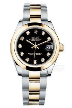 Rolex LADY-DATEJUST 178243-0051 Black Dial with Diamonds and Oyster Bracelet(1782430051BlackDialwithDiamondsandOysterBracelet) <em>watch</em>