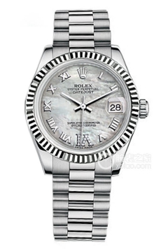 Rolex LADY-DATEJUST 178279 White Mother of Pearl Roman VI Dial with Diamonds(178279WhiteMotherofPearlRomanVIDialwithDiamonds) <em>watch</em>