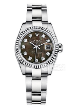 Rolex LADY-DATEJUST 179174 Black Mother of Pearl with Diamonds(179174BlackMotherofPearlwithDiamonds) <em>watch</em>