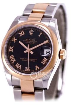 Rolex LADY-DATEJUST 178241 Roman Numerals Black Dial with Oyster Bracelet(178241RomanNumeralsBlackDialwithOysterBracelet) <em>watch</em>