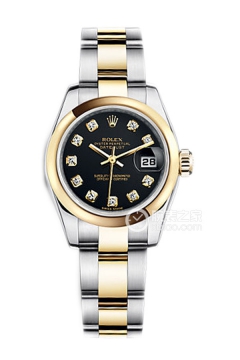 Rolex LADY-DATEJUST 179163 Black Diamond Dial with Oyster Bracelet(179163BlackDiamondDialwithOysterBracelet) <em>watch</em>
