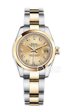 Rolex LADY-DATEJUST 179163 Champagne Dial with Diamonds(179163ChampagneDialwithDiamonds) <em>watch</em>