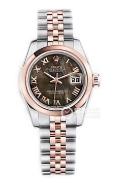 Rolex LADY-DATEJUST 179161 Black Mother of Pearl Roman Dial(179161BlackMotherofPearlRomanDial) <em>watch</em>