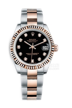 Rolex LADY-DATEJUST 178271 Black Diamond Dial with Oyster Bracelet(178271BlackDiamondDialwithOysterBracelet) <em>watch</em>