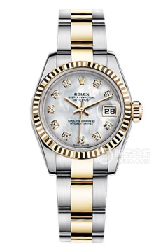 Rolex LADY-DATEJUST 179173 White Mother of Pearl with Diamonds(179173WhiteMotherofPearlwithDiamonds) <em>watch</em>