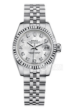 Rolex LADY-DATEJUST 179174(White Mother of Pearl with Diamonds)(179174WhiteMotherofPearlwithDiamonds) <em>watch</em>