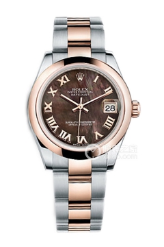 Rolex LADY-DATEJUST 178241 Black Mother of Pearl Roman Dial with Oyster Bracelet(178241BlackMotherofPearlRomanDialwithOysterBracelet) <em>watch</em>