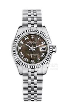 Rolex LADY-DATEJUST 179174 Black Mother of Pearl Roman Dial(179174BlackMotherofPearlRomanDial) <em>watch</em>
