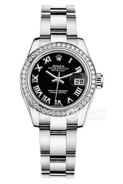 Rolex LADY-DATEJUST 179384 Black Dial with Roman Numerals(179384BlackDialwithRomanNumerals) <em>watch</em>