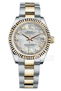 Rolex LADY-DATEJUST 178273 White Mother of Pearl Roman Dial with Oyster Bracelet(178273WhiteMotherofPearlRomanDialwithOysterBracelet) <em>watch</em>