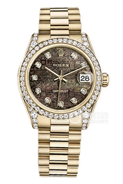 Rolex LADY-DATEJUST 178158 Black Mother of Pearl Commemorative Pattern Dial with Diamonds(178158BlackMotherofPearlCommemorativePatternDialwithDiamonds) <em>watch</em>
