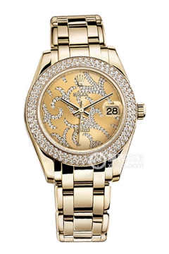 Rolex PEARLMASTER 81338 Champagne Flame Pattern Dial with Diamonds(81338ChampagneFlamePatternDialwithDiamonds) <em>watch</em>