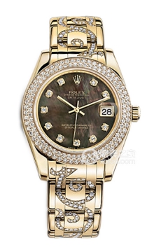 Rolex PEARLMASTER 81338 Black Mother of Pearl Pattern with Diamonds(81338BlackMotherofPearlPatternwithDiamonds) <em>watch</em>