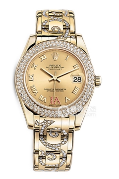 Rolex PEARLMASTER 81338 Gold Dial with Diamonds(81338GoldDialwithDiamonds) <em>watch</em>
