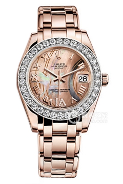 Rolex PEARLMASTER 81285(Enamel Mother of Pearl Iridescent Dial)(81285EnamelMotherofPearlIridescentDial) <em>watch</em>