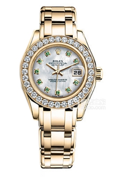 Rolex PEARLMASTER 80298 Mother of Pearl Dial with Emeralds(80298MotherofPearlDialwithEmeralds) <em>watch</em>