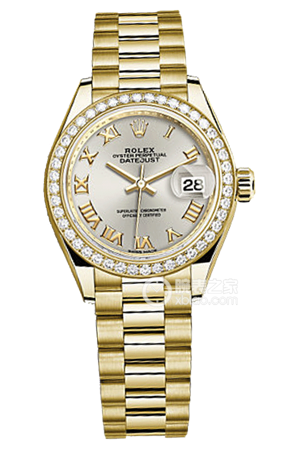 Rolex LADY-DATEJUST m279138rbr-0017 Silver Roman Numerals Dial(m279138rbr0017SilverRomanNumeralsDial) <em>watch</em>