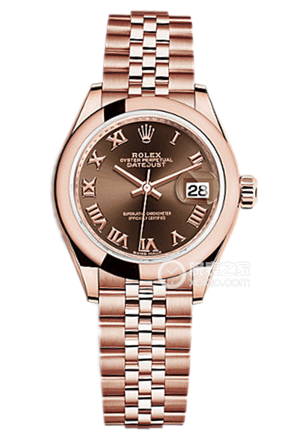 Rolex LADY-DATEJUST m279165-0014 Brown Roman Numerals Dial(m2791650014BrownRomanNumeralsDial) <em>watch</em>